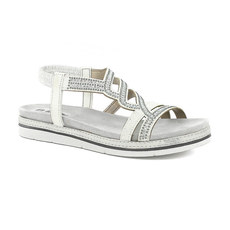 Picture of Flat sandals with braided rhinestone decoration -  SA47