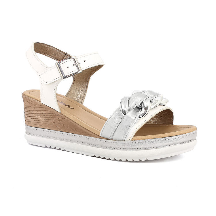 Picture of Wedge sandals with colored band and chain -  FK03