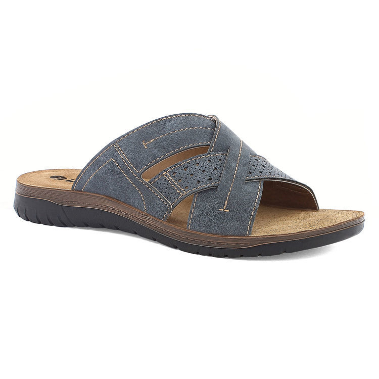 Picture of Double crossed band men's slipper -  ID15