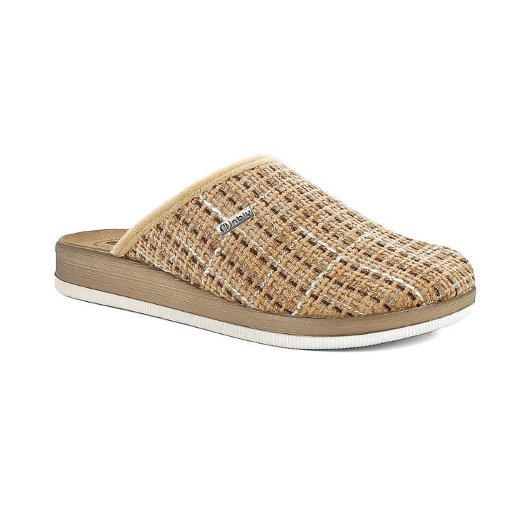 Picture of Two-tone wool-effect sole slipper - ct33