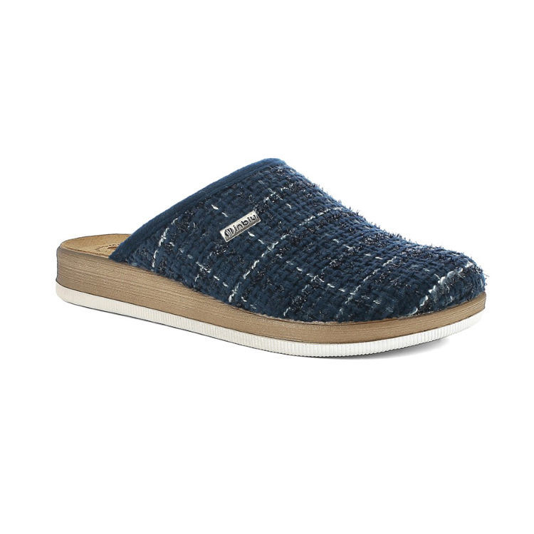 Picture of Two-tone wool-effect sole slipper - ct33