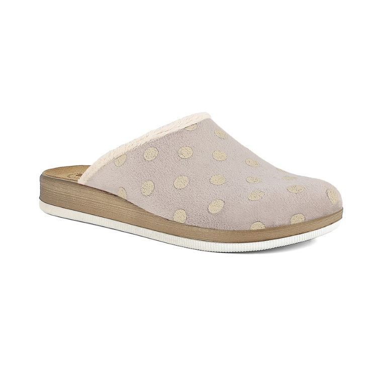 Picture of Polka dot slippers two-tone sole - ct35