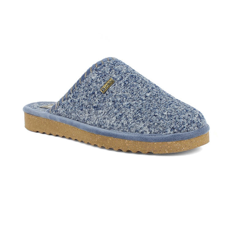 Picture of One-color slippers inblu - ey29