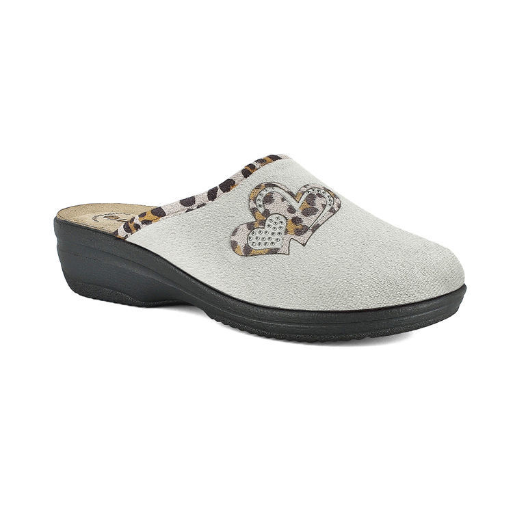 Immagine di PANTOFOLE CLASSICHE CUORI LEOPARDATI - LV08