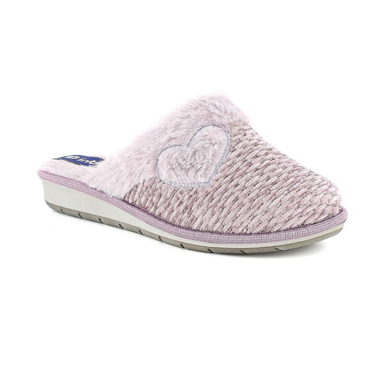 Picture of Slippers with wool and heart texture - lb98