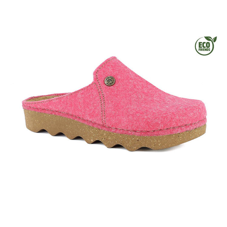 Immagine di PANTOFOLE ECOFRIENDS INBLU PLANTARE IN PELLE - DK12