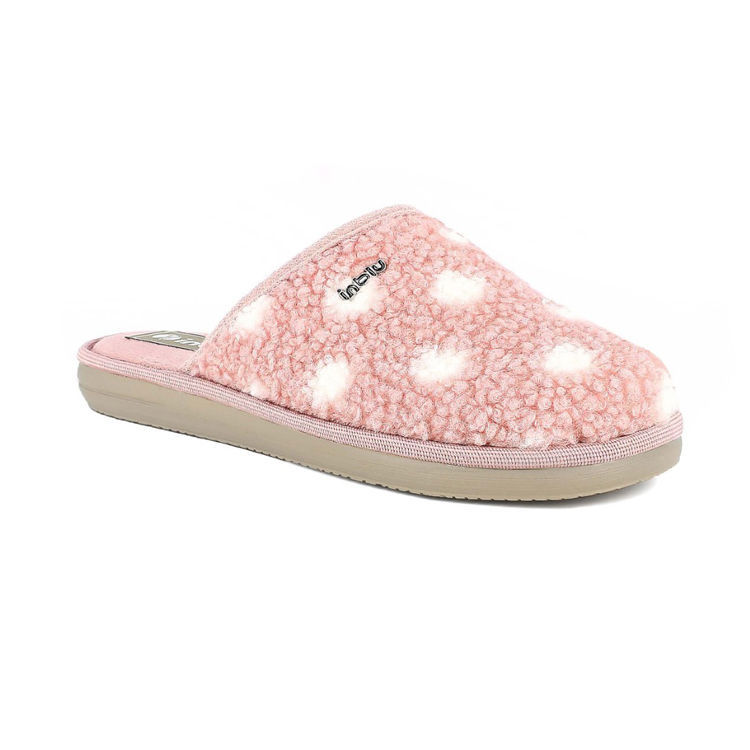 Picture of Fluffy polka dot slippers - ek12