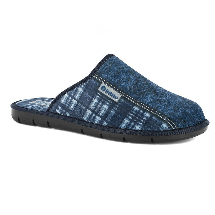 Picture of Men's tartan patterned slippers - 9130